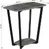 HomeStock Industrial End Table with Bottom Shelf, Powder Coated Metal Frame and Open Display Space for Modern Living Rooms - 4 of 4