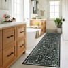 Washable Rugs for Living Room Non Slip Botanical Floral Bedroom Carpet Non-Shedding Low Pile Floor Cover Ultra-Soft Indoor Carpet for Kitchen - 2 of 4