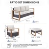 Gymojoy 5 Pieces Outdoor Patio Sofa Swivel Chair with Ottoman Set - 2 of 4