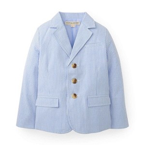 Hope & Henry Boys' Organic Seersucker Suit Jacket, Kids - 1 of 4