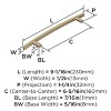 Amerock Cyprus 6-5/16 Inch (160mm) Center-to-Center Pull for Cabinets, Drawers, or Furniture - 3 of 3