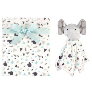 Luvable Friends Baby Plush Blanket and Security Blanket, Terrazzo Elephant, One Size - 1 of 3