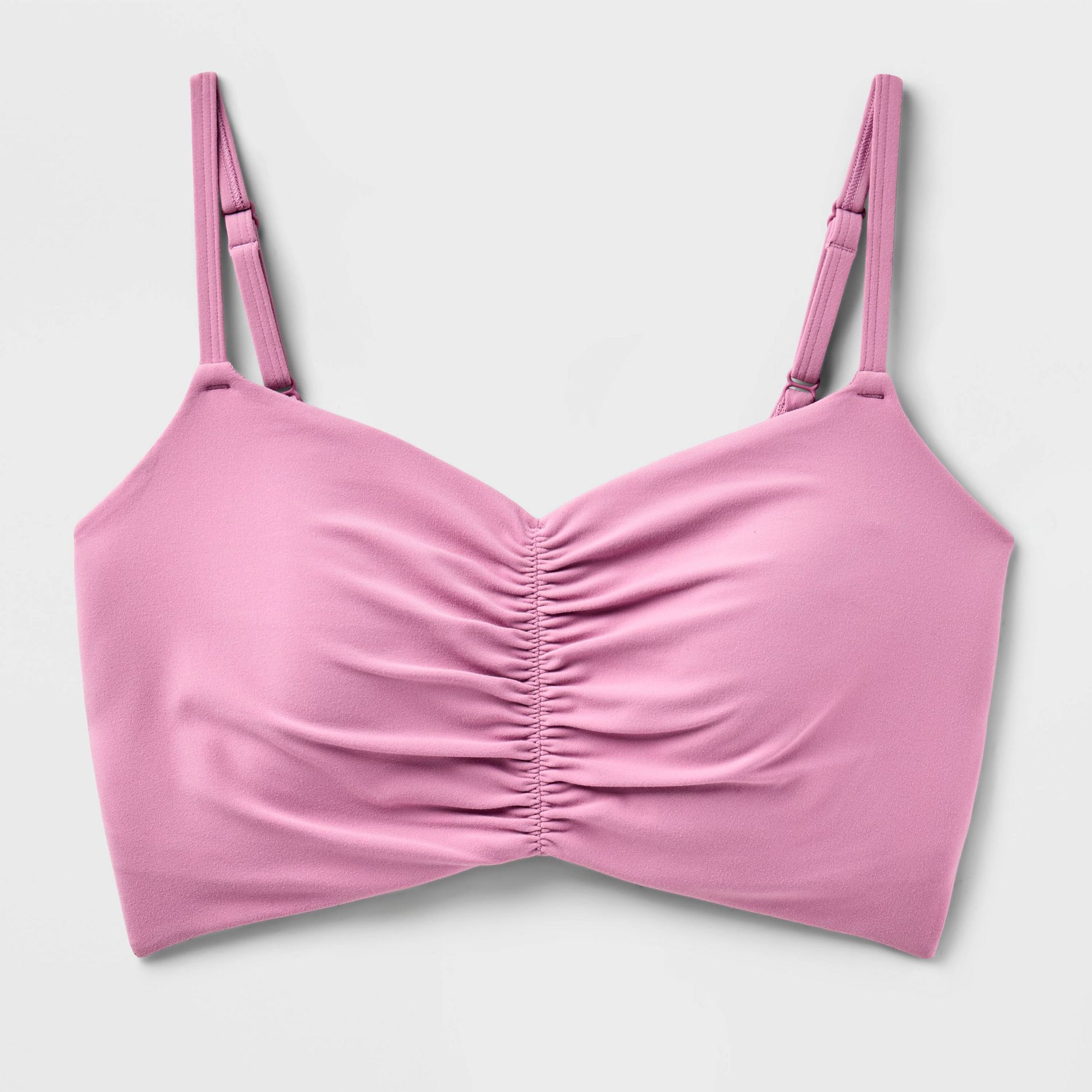 Women's Everyday Soft Light Support Ruched Sports Bra - All In Motion™ Mauve XS