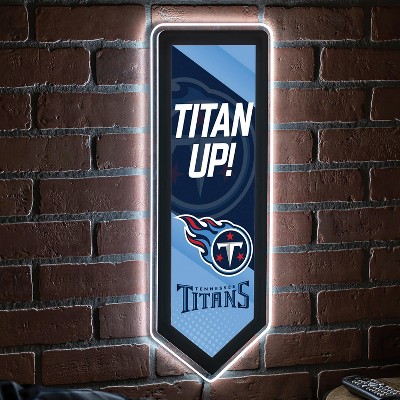 Evergreen Ultra-Thin Glazelight LED Wall Decor, Pennant, Tennessee Titans- 9 x 23 Inches Made In USA