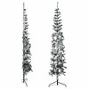Aghana Digitals 180cm Half-Round Slim PVC Christmas Tree with Flocked Snow, 246 Tips, Space-Saving - 4 of 4