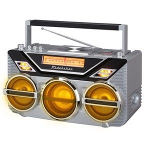 Studebaker SB2165 Portable Avanti Stereo Boombox with Bluetooth, CD, FM Stereo Analog Radio and 15W Subwoofer for High Power Bass - 1 of 4