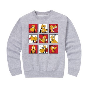 Boys' - Disney - Pluto Grid Graphic Long Sleeve Fleece Sweatshirt - 1 of 4