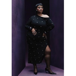 ELOQUII Draped Hardware Fitted Dress - 1 of 3