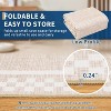 coucheta 4x6ft Machine Washable Area Rugs, Modern Bordered Non Slip Checkered Geometric Soft Bedroom Throw Carpet, for Living Room, Dining, Beige - 3 of 4