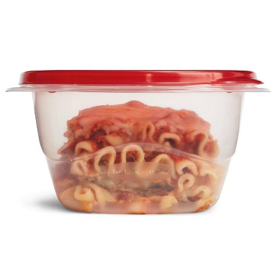 Rubbermaid 4pk 5.2c TakeAlongs Deep Square Food Storage Containers Ruby Red: Plastic Containers with Lids, Dishwasher-Safe - Thumbnail 3