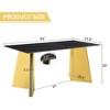 NicBex Dining Room Table for 6 Modern 63" Dining Table Counter Height Table with Curved Base and Imitation Marble for Kitchen - 2 of 4