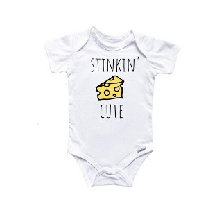 Cheese Onesie® Baby Boy Girl Clothes Infant Bodysuit Funny Cute Newborn GS1 - 1 of 3