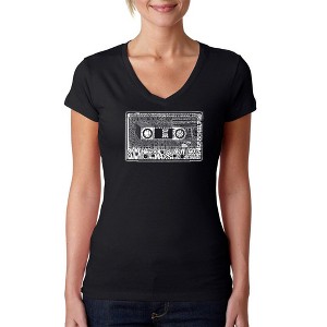 LA Pop Art Women's Word Art V-Neck T-Shirt - The 80's - 1 of 4