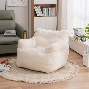 CENGHU Bean Bag Chair Foam Filling Bean Bag for Adults Soft Teddy Fabric Tufted Lazy Sofa for Living room Bedroom - 1 of 4