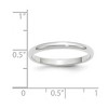 Black Bow Jewelry 2mm to 6mm 14K White Gold Half Round Standard Fit Band - 3 of 4