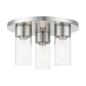 Livex Lighting Carson 3 - Light Flush Mount in  Brushed Nickel - 1 of 4