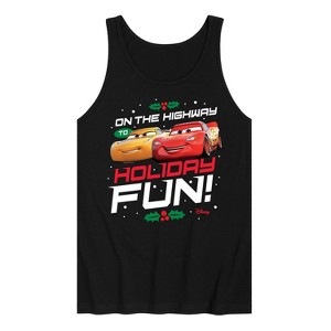 Men's - Disney - On The Highway To Holiday Fun Graphic Tank Top - 1 of 3