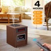 DR. INFRARED HEATER DR-998W, 1500W Advanced Humidifier and Oscillation Fan and Remote Control, Dual Heating System, Walnut - 4 of 4