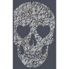 Women's Lost Gods Lace Print Heart Skull Racerback Tank Top - 2 of 4