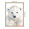 Amanti Art Polar Bear Cub by Ohkimiko  Framed Canvas Wall Art - 3 of 4
