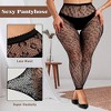 BABYYER Women Tights, Leopard Print Fishnet Stockings, Halloween Black Lace Thigh Pantyhose, Breathable, Comfortable and Elastic,Two-Piece Set - 2 of 4