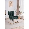 NicBex Teddy Fabric Glider Rocking Chair,Upholstered Nursery Rocking Chairs,Modern Rocking Chairs,Nursing Chair for Living Room,Bedroom,Emerald - 4 of 4