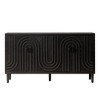 59" Modern Sideboard Cabinet with Decorative Nailhead Accents, 4-Door Storage for Dining Room, Living Room, Hallway - 3 of 4