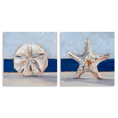 Stupell Industries Sea Life Starfish Seashell Painting, 24" x 24"