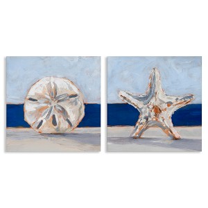 Stupell Industries Sea Life Starfish Seashell Painting, 24" x 24" - 1 of 4