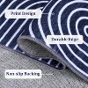 Modern Rainbow Striped Area Rug Washable Living Room Rugs Stain Resistant Non-Slip Backing Ultra-Thin Non Shedding,for Bedroom Playroom - 4 of 4