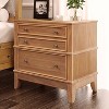 NicBex Set of 1/2 Wood Nightstand,Storage Cabinet Side Table with 3 Drawer for Bedroom,Living Room,Entryway,Brown - 2 of 4