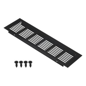 Unique Bargains Aluminum Rectangle Mesh with Mounting Screw Cabinet Air Vent Cover - 1 of 4