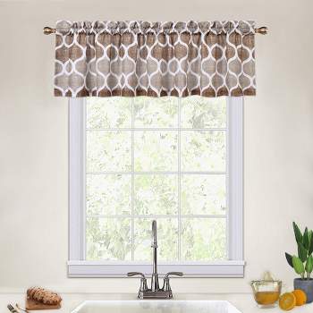 Geometric Kitchen Valance Curtains and Tier Curtains Small Half Window Curtains