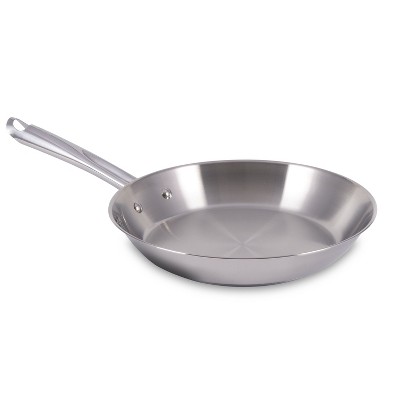 T-fal 12.5" Stainless Steel Frypan, Silver