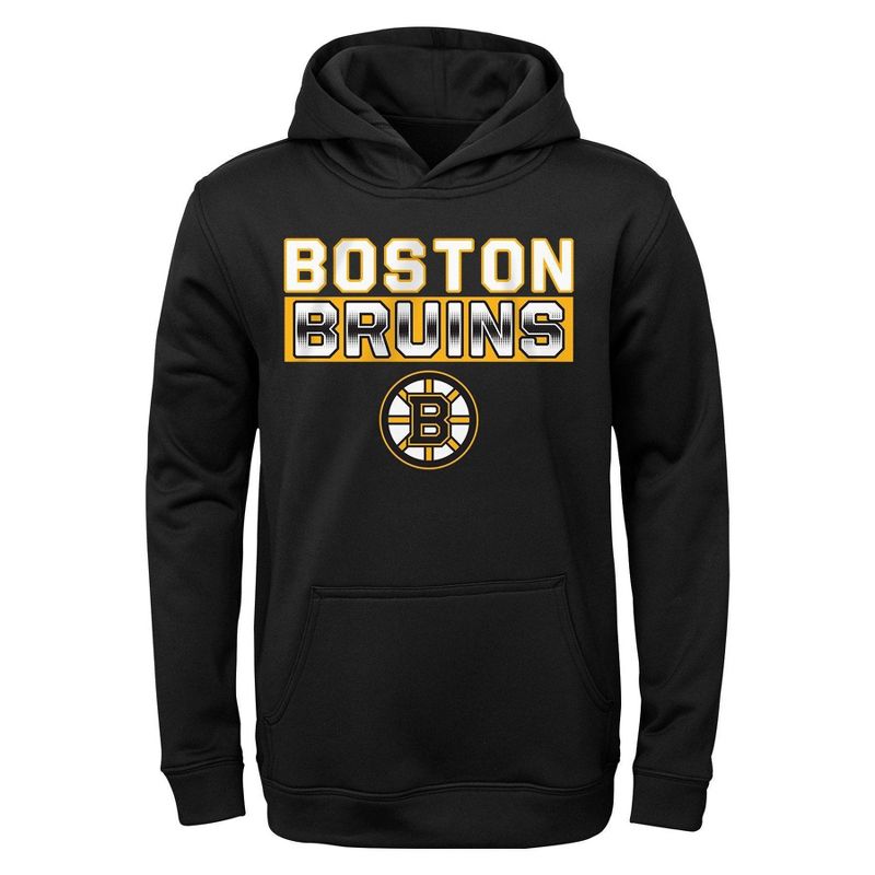NHL Boston Bruins Boys&#39; Poly Fleece Hooded Sweatshirt, 1 of 2