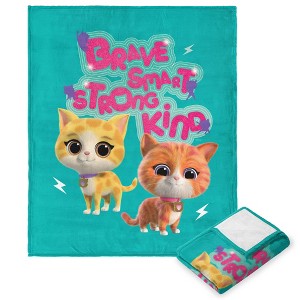 Disney Superkitties Brave And Kind Silk Touch Throw Blanket 50x60 Inches - 1 of 3