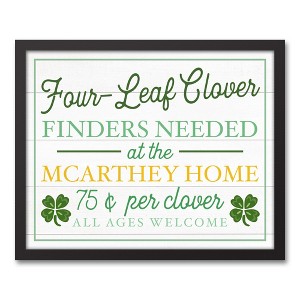 Creative Products Four Leaf Clover Finders 21.73 x 17.73 Black Framed Canvas - 1 of 4