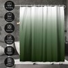 Americanflat 71x74 Green Ombre Shower Curtain - 100% Polyester Curtain - Water-Resistant with Metal Grommets and 12 Rings - Gradient Shower Curtains - 4 of 4