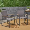 NicBex Outdoor Aluminum Dining Chairs All Weather Conversation Chairs with Armrest for Patio,Outdoor,Gray - image 4 of 4