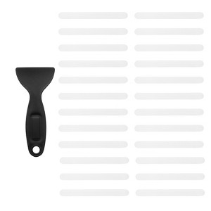 Unique Bargains PEVA Self Adhesive Strip Bathtub Stickers 20 Pcs with Scraper 7.9" x 0.8" - 1 of 4
