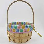 Round Wooden Decorative Easter Basket with Liner - Spritz™