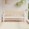 vidaXL Garden Bench Cushions - 2 pcs, Beige, 70.9"x19.7"x2.8", Durable Oxford Fabric, Water-Resistant, Comfortable Hollow Fiber Filling - 2 of 4
