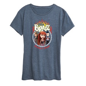 Women's - Bratz - Punk Rock Dolls Pretty in Punk Short Sleeve Graphic T-Shirt - 1 of 4