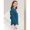 Allegra K Women's Sweet Ruffle Peter Pan Collar Long Sleeves Button Down Shirt - 4 of 4