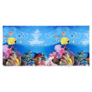 Unique Bargains Aquarium Background Poster Double-sided Aquarium Fish Tank Background Decorative Paper Sticker 1 Pc - 1 of 4