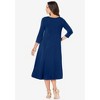 Jessica London Women's Plus Size Twisted Keyhole A-Line Dress - 3 of 4