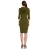 Women Long Sleeve Hooded Sweatshirt Midi Dress - 4 of 4