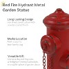 Sunnydaze Metal Fire Hydrant Outdoor Garden Statue Decor with Red Finish - 3 of 4