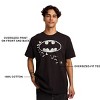 Batman Bats Logo & Portrait Men's Black Oversized Heavyweight Crew Neck Short Sleeve T-shirt - 3 of 4