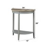 Syemin End Tables Finish Accent Table, Oak Finish Console Table, Modern Accent Nightstand, Small Drink Table, Vintage Side Table, Gray, 13"*26"*28" - 3 of 4